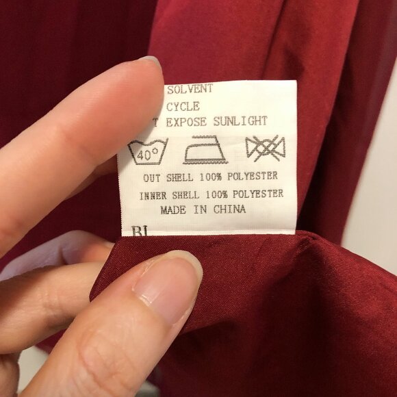 Revelry Solid Red Wine Ruffle V-neck Criss-cross Back Side Slit Formal Dress 0 - Picture 8 of 8